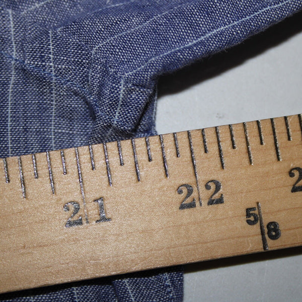 Gugliebninotti Sz 15 3/4 / 40 Blue White Striped Collared 100% Linen AS IS Shirt