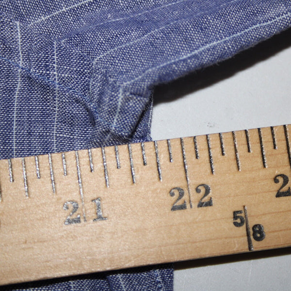 Gugliebninotti Sz 15 3/4 / 40 Blue White Striped Collared 100% Linen AS IS Shirt