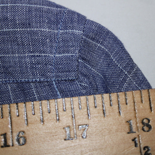 Gugliebninotti Sz 15 3/4 / 40 Blue White Striped Collared 100% Linen AS IS Shirt