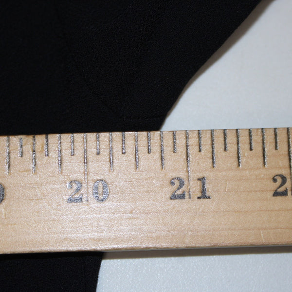 Chicos Dress NEW Sz 0 Black Crepe Pockets Polyester Midi Dress