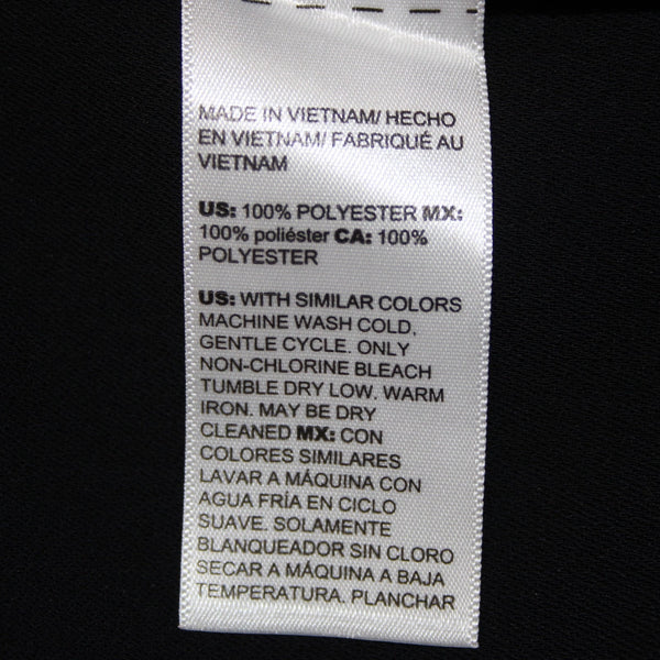 Chicos Dress NEW Sz 0 Black Crepe Pockets Polyester Midi Dress