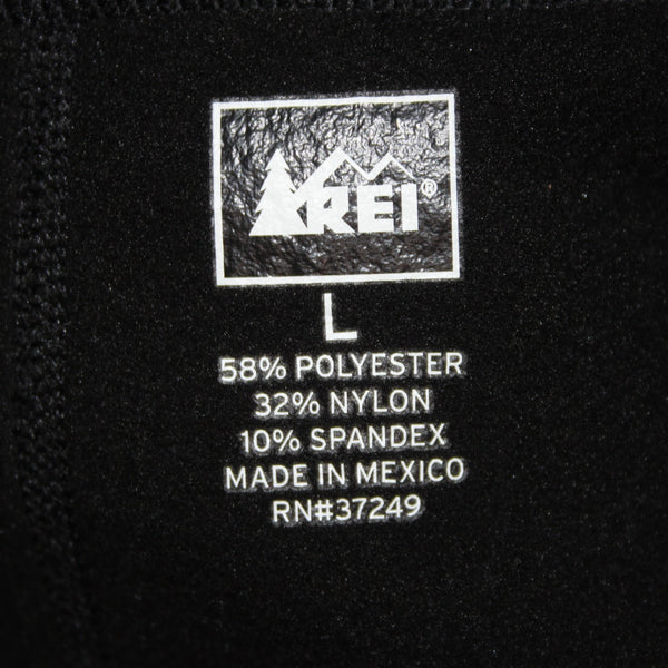 Rei AW Pant NEW Sz L x 31 Black Elastic Waist Straight Leg Poly Nylon AW Pant