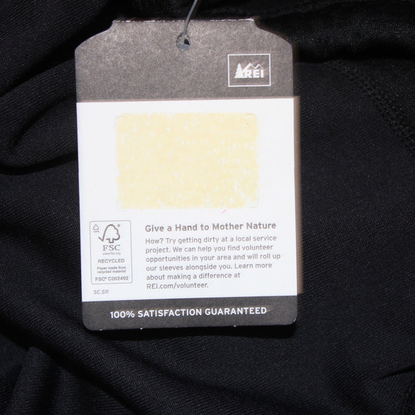 Rei AW Pant NEW Sz L x 31 Black Elastic Waist Straight Leg Poly Nylon AW Pant