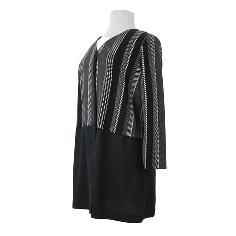 Alfani NEW $109 Art Expression Sz 1X Graphic Stripe Black White Mix Blend Jacket