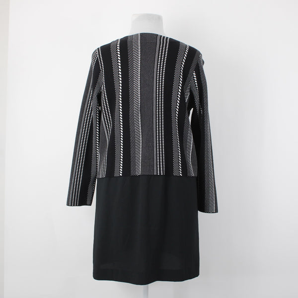 Alfani NEW $109 Art Expression Sz 1X Graphic Stripe Black White Mix Blend Jacket