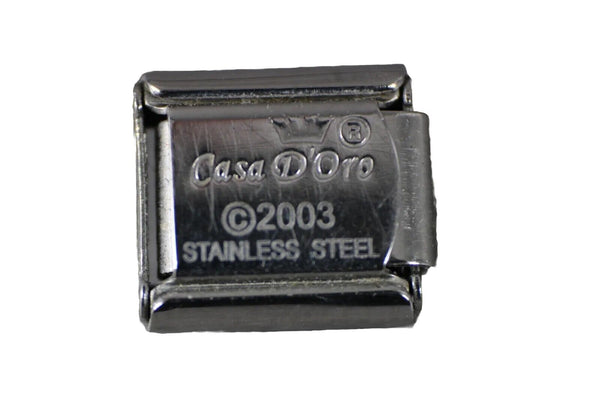 Casa D'Oro 2003 Hat Gold Stainless Stretch Link Italian Charm