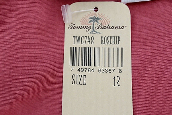 Tommy Bahama NEW $98 12 Rose Pink Left Split 100% Silk Acetate Lined Skirt