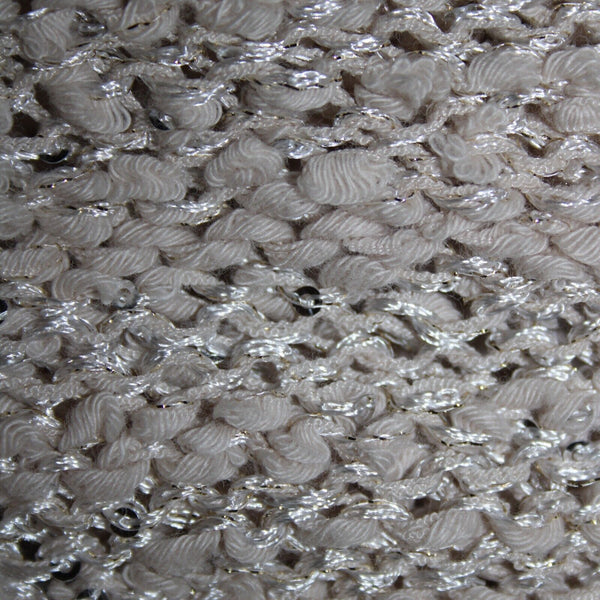 Chico's Black Label NEW $149 Sz S/M Natural Tan Silver Sequin Cocoon Cotton Wrap