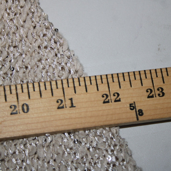 Chico's Black Label NEW $149 Sz S/M Natural Tan Silver Sequin Cocoon Cotton Wrap