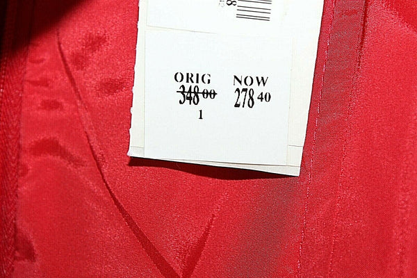 Nanette Lepore NEW $278 4 Red Satiny Ruch Triacetate Rayon Poly Blend Dress