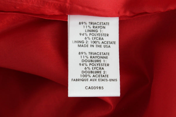 Nanette Lepore NEW $278 4 Red Satiny Ruch Triacetate Rayon Poly Blend Dress
