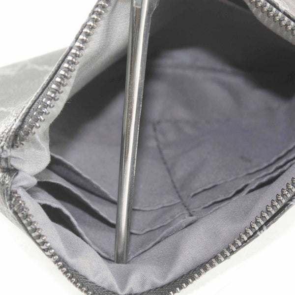 Adrienne Vittadini 8 X 6 Black Gray Logo Inner Pockets Wristlet Purse