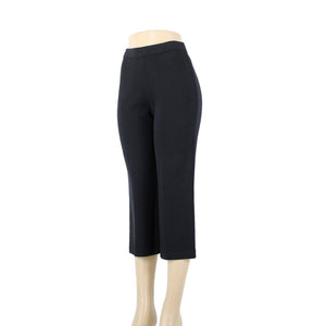 St John Knit Sz 2 x 25 Black Elastic Waist Santana Knit Capri AS IS Pants