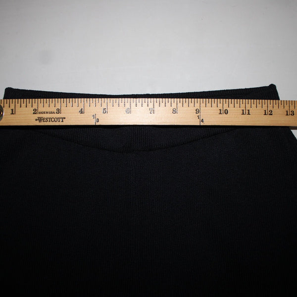 St John Knit Sz 2 x 25 Black Elastic Waist Santana Knit Capri AS IS Pants