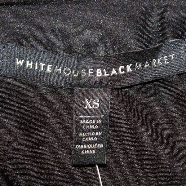 White House Black Market NEW $110 Sz XS Black Pink Multi Poly Blend Dress