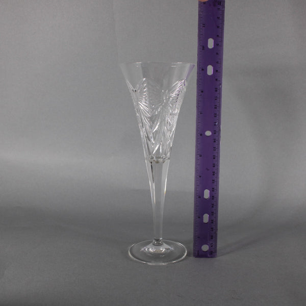 Waterford Champagne Glasses Set Of 2 Clear Cut Crystal 9" Champagne Glasses