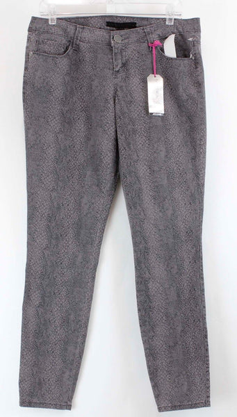 Material Girl Sz 11 NWT Taupe Black Reptile Print Cotton Spandex Jegging Pant