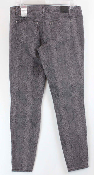 Material Girl Sz 11 NWT Taupe Black Reptile Print Cotton Spandex Jegging Pant
