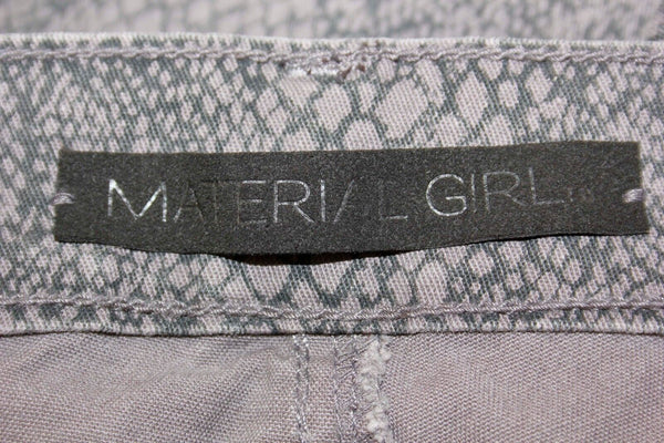 Material Girl Sz 11 NWT Taupe Black Reptile Print Cotton Spandex Jegging Pant