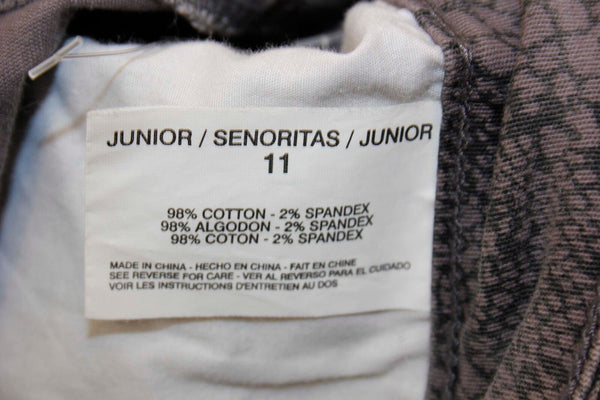 Material Girl Sz 11 NWT Taupe Black Reptile Print Cotton Spandex Jegging Pant