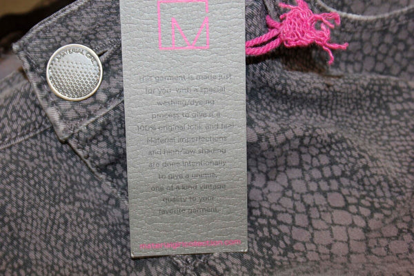 Material Girl Sz 11 NWT Taupe Black Reptile Print Cotton Spandex Jegging Pant