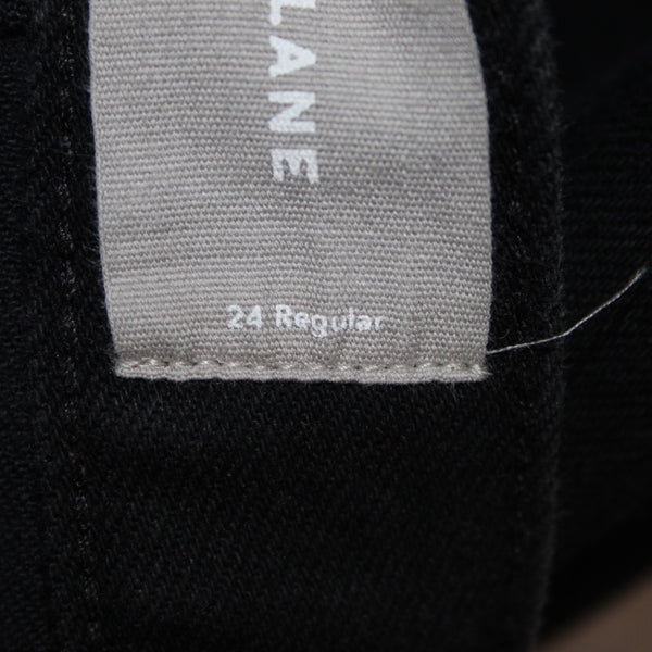 Everlane Sz 24 x 26 Black Straight Cotton Elastane Blend 10" Rise 5 Pocket Jeans