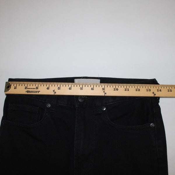 Everlane Sz 24 x 26 Black Straight Cotton Elastane Blend 10" Rise 5 Pocket Jeans