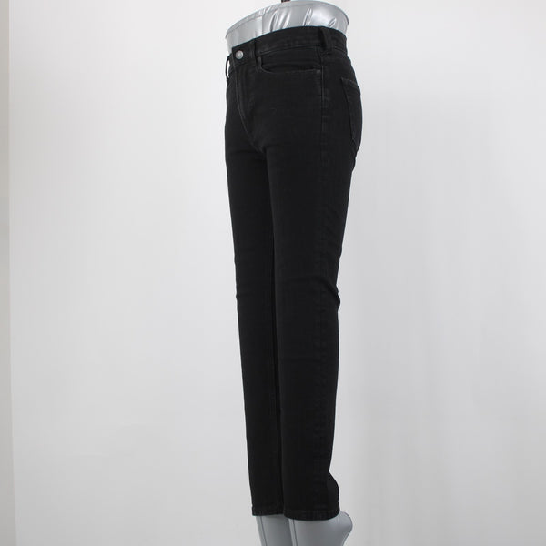 Everlane Sz 24 x 26 Black Straight Cotton Elastane Blend 10" Rise 5 Pocket Jeans