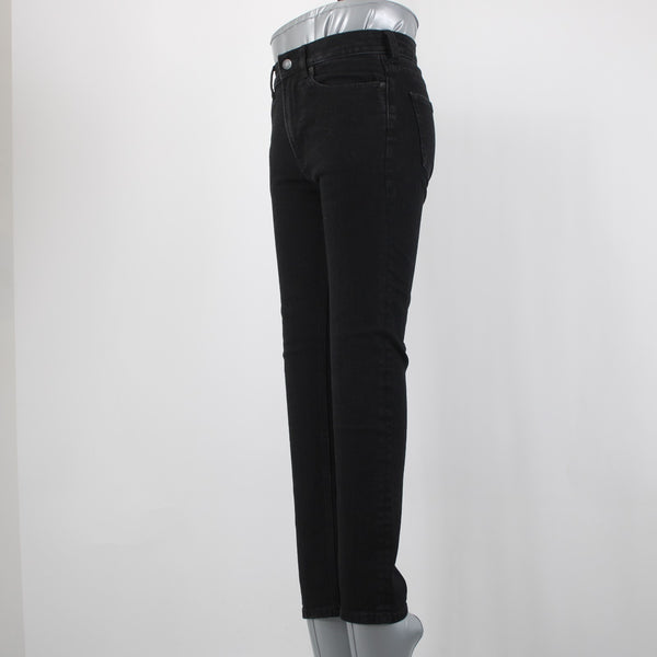 Everlane Sz 24 x 26 Black Straight Cotton Elastane Blend 10" Rise 5 Pocket Jeans