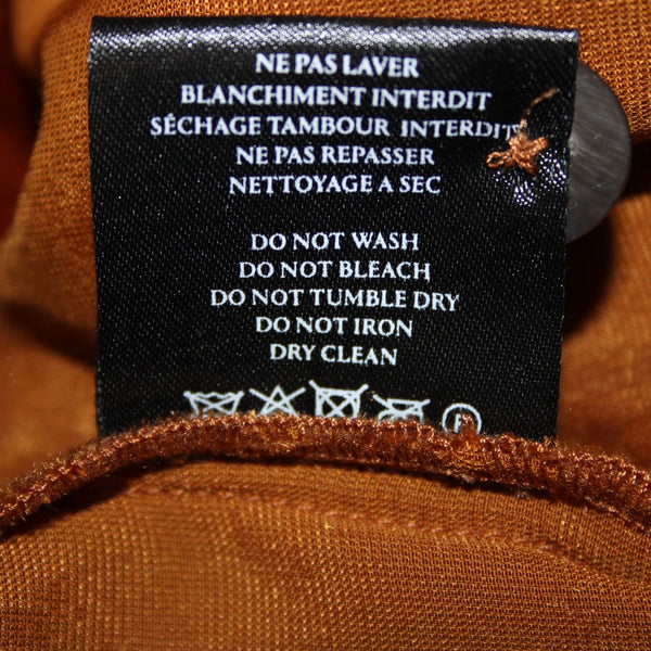 Soeur Sz 42 x Copper Brown Viscose Nylon Crushed Velvet Palazzo Pocketed Pant