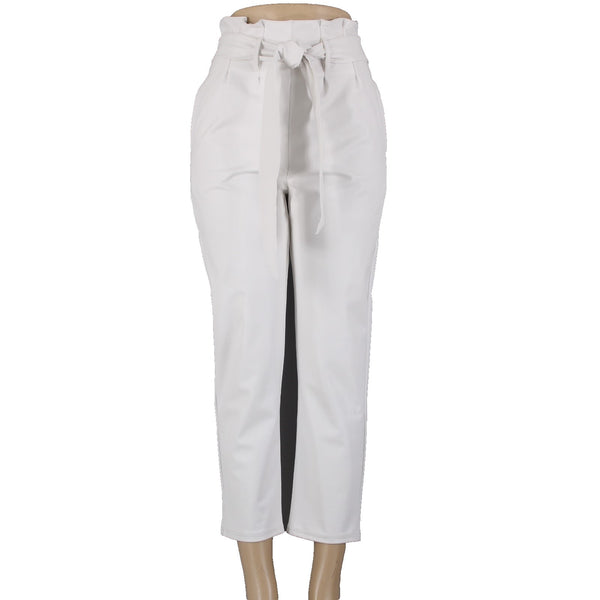 Commando Pant Sz S x 25.5  White Pockets Belted Ankle Polyurethane Viscose Pant