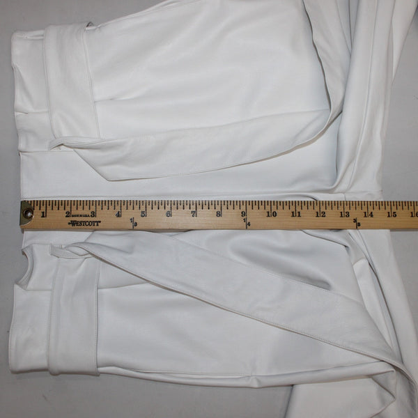 Commando Pant Sz S x 25.5  White Pockets Belted Ankle Polyurethane Viscose Pant