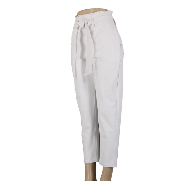 Commando Pant Sz S x 25.5  White Pockets Belted Ankle Polyurethane Viscose Pant