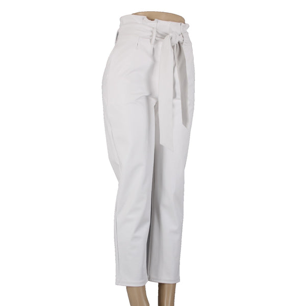Commando Pant Sz S x 25.5  White Pockets Belted Ankle Polyurethane Viscose Pant