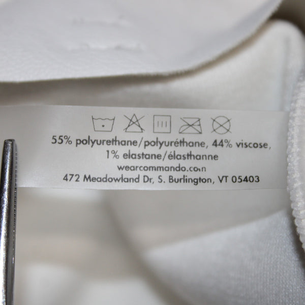 Commando Pant Sz S x 25.5  White Pockets Belted Ankle Polyurethane Viscose Pant