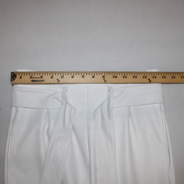 Commando Pant Sz S x 25.5  White Pockets Belted Ankle Polyurethane Viscose Pant