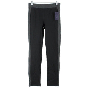 NYDJ NEW Sz 4 Charcoal Black Side Stripe Legging Rayon Nylon Spandex Pant