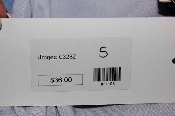 Umgee NEW $36 Sz S Ombre Light Blue to Navy Ruffle Bottom Adj Strap Top