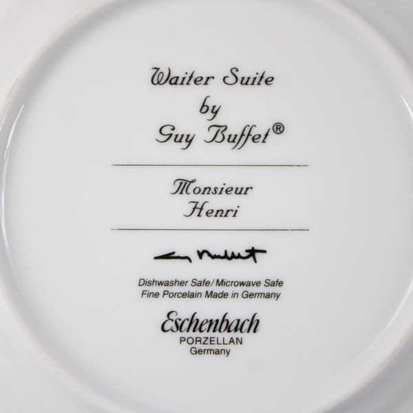 Guy Buffet Plate Waiter Suite Monsieur Henri Brown Multi Color Eschenbach 8"