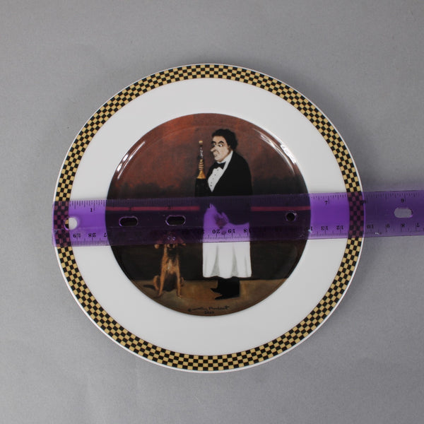 Guy Buffet Plate Waiter Suite Monsieur Henri Brown Multi Color Eschenbach 8"