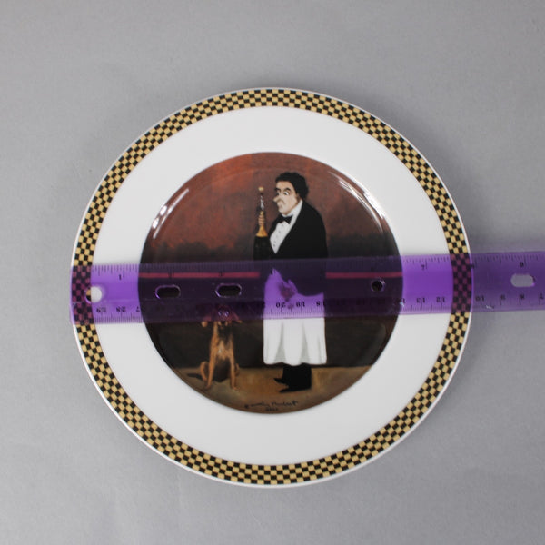 Guy Buffet Plate Waiter Suite Monsieur Henri Brown Multi Color Eschenbach 8"