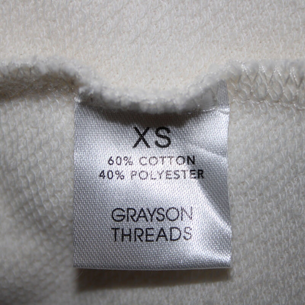 Grayson Threads Sz XS White Gray Orange Skull Graphic Cotton Polyester Top
