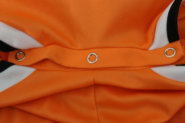 In Character Costumes Sz L Orange Black White Poly Spandex Basketball Romper
