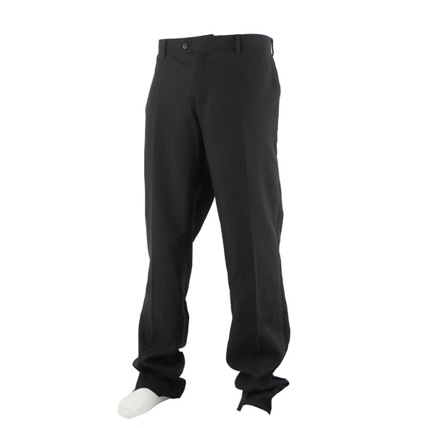 Bonelli Sz 38 x 36 Black Flat Front Slash Pockets 100% Poly Modern Dress Pants
