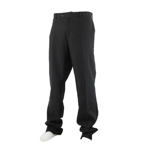 Bonelli Sz 38 x 36 Black Flat Front Slash Pockets 100% Poly Modern Dress Pants