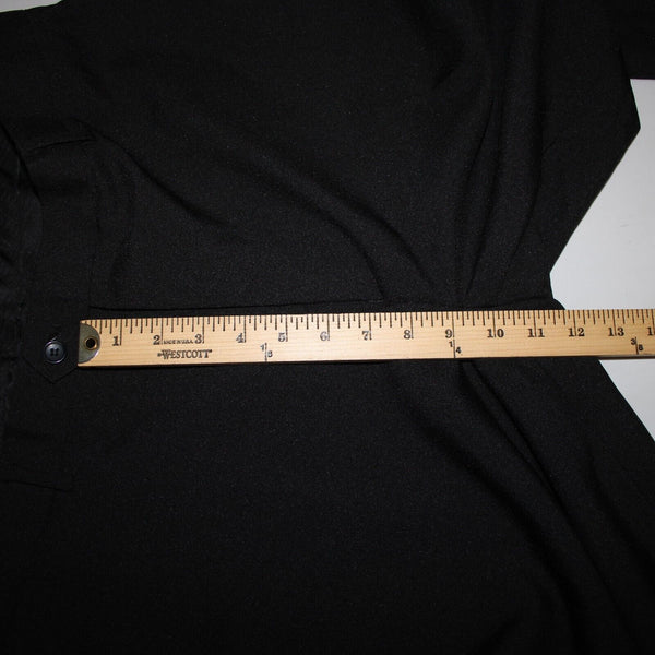 Bonelli Sz 38 x 36 Black Flat Front Slash Pockets 100% Poly Modern Dress Pants