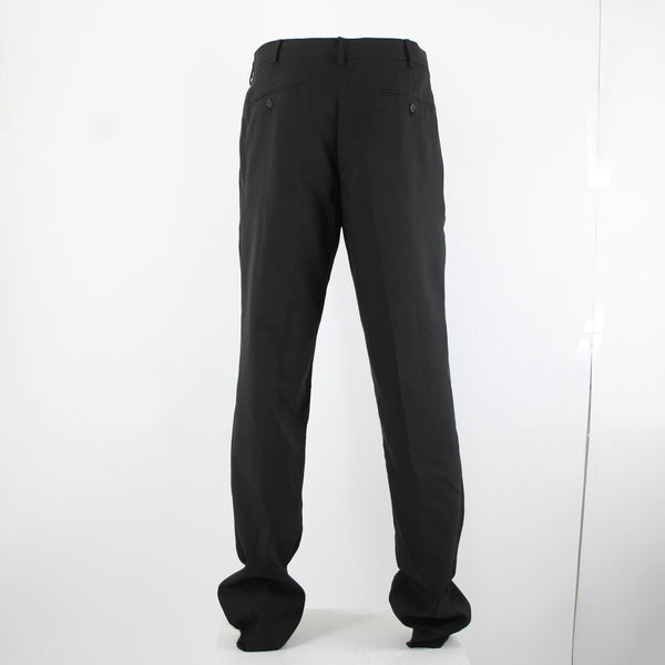 Bonelli Sz 38 x 36 Black Flat Front Slash Pockets 100% Poly Modern Dress Pants