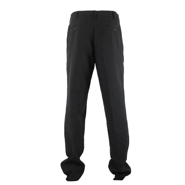 Bonelli Sz 38 x 36 Black Flat Front Slash Pockets 100% Poly Modern Dress Pants