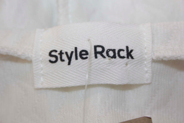 Style Rack NWT $428 Sz S Cream Brown Zip Front Hoodie Polyester Vest
