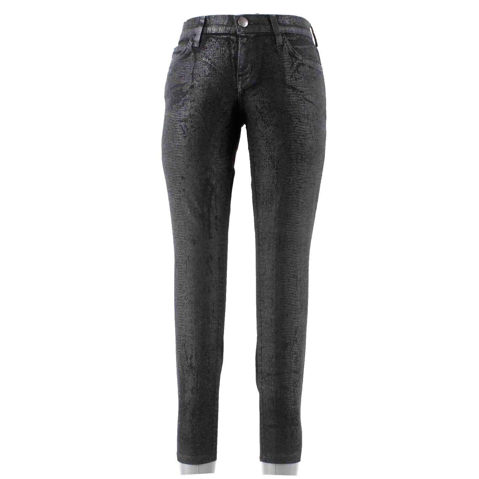 Current Elliott Sz 27 x 27 Black Trucker Cheville Cotton Blend Ankle Skinny Jean